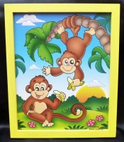 Opičky. Obraz opička na stěnu do dětského pokoje.