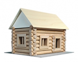 Domeček stavebnice ze dřeva, 8 různých budov