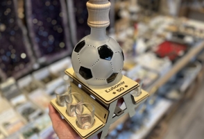 FOTBAL Dárková láhev a skleničky | NAROZENINY
