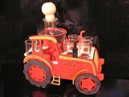 Dárkové láhve a sklo na alkoho  | 6x sklenička | traktor