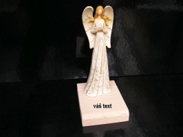 Soška anděl s holubem 17 cm
