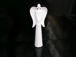Bílý anděl | soška s ornamenty