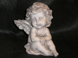 Bílý anděl dekorace soška cherubín