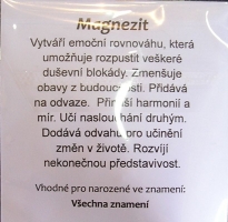 Drátované srdce pro štěstí minerální kámen MAGNEZIT