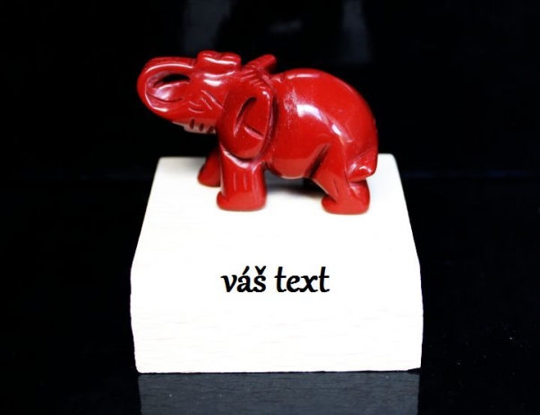 Slon pro štěstí | kámen jaspis červený