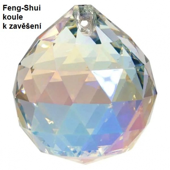 Feng-Shui skleněná koule třpytu perly AAA kvality