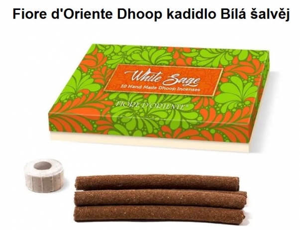 Fiore d'Oriente Dhoop kadidlo Bílá šalvěj