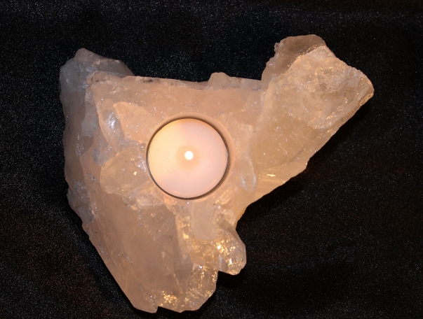 Křišťálový svícen drúza 15x14 cm