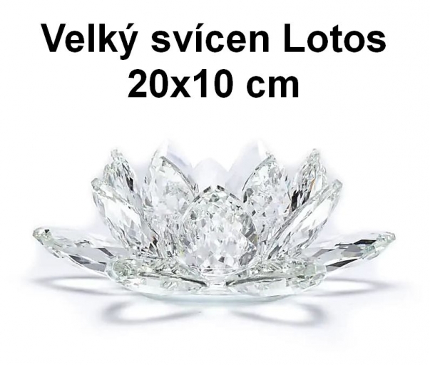  Křišťálový svícen Lotos 20 cm