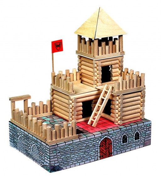 Pevnost - Hrad. Dřevěná stavebnice pro děti
