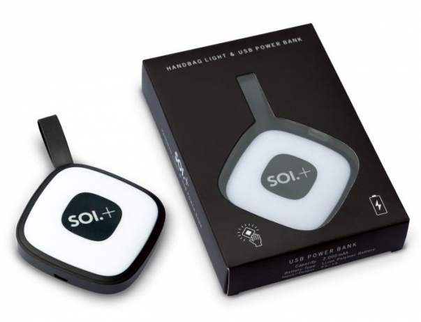 Powerbanka 2000 mAh s LED senzorickou lampou