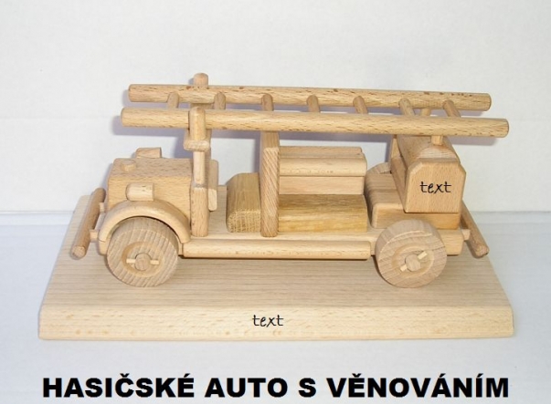 Hasičské auto na podstavě - dárky pro hasiče