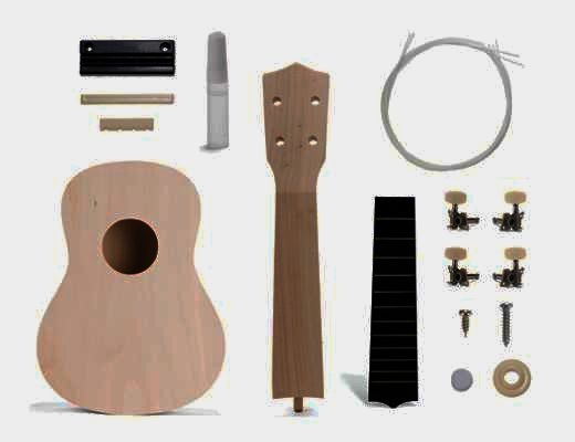 Složte si kytaru Ukulele, stavebnice hrací strunné nástroje
