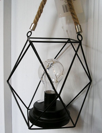Elektrická lucerna, dekorační lampa kovová