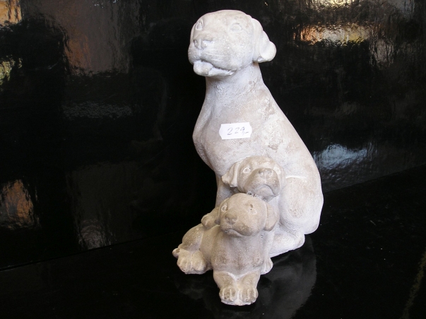Kamenina pes, pejsci figurky zahradní bytová dekorace