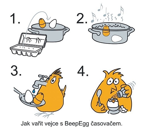 BeepEgg hudební vařič vajíček z DE