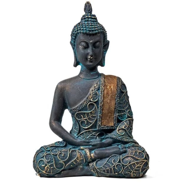 Soška Buddha v meditaci | starožitný vzhled Thajsko