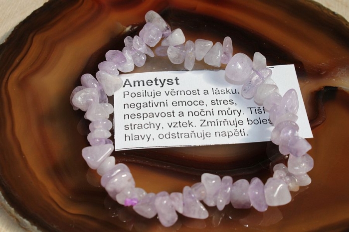 Ametystový náramek