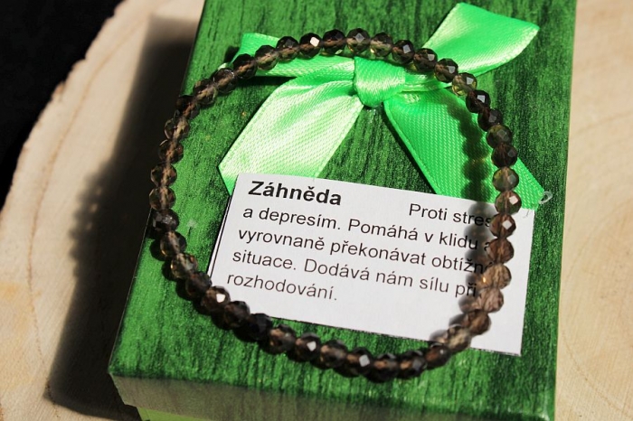 Záhněda - náramek 4mm kulička obchod