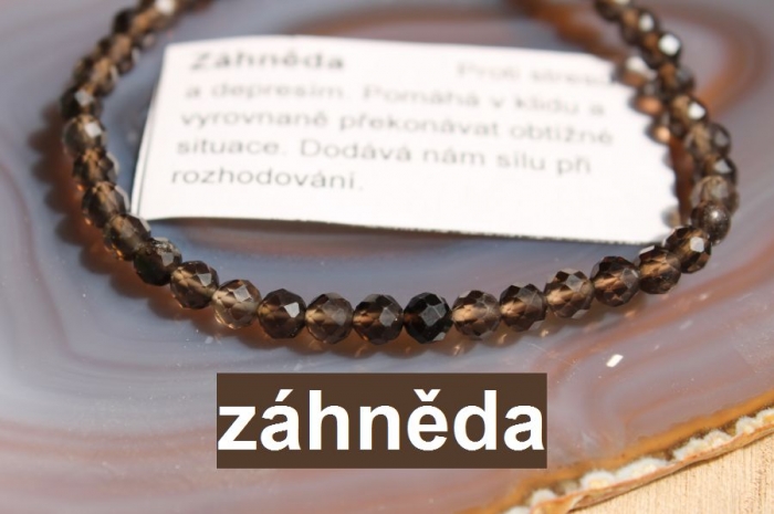 Záhněda - náramky 4mm kulička 