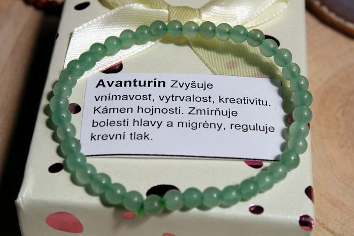 Avanturín - náramek 4mm kulička