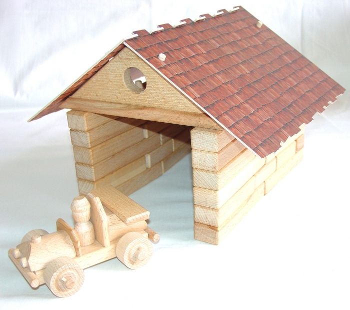 Dřevěná garáž stavebnice
