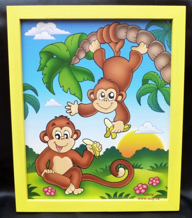 detské obrázky na stenu malovane opicky opice afrika