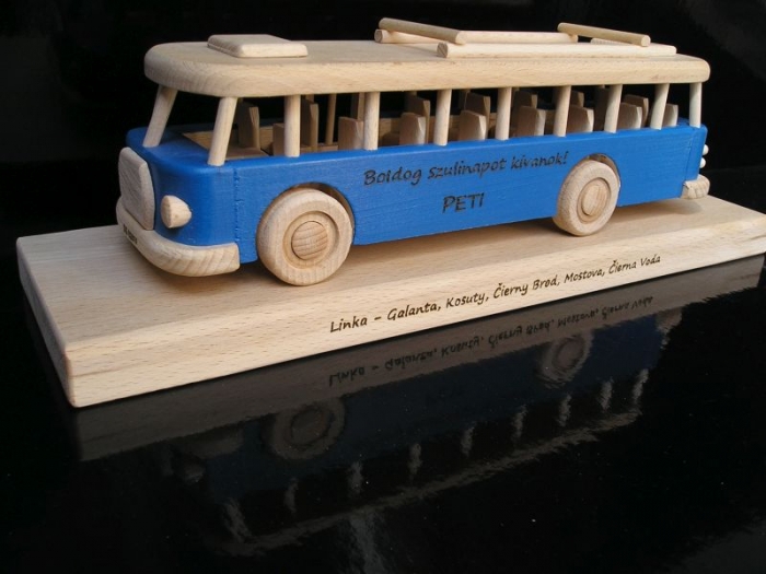 Modrý autobus RTO dárek pro řidiče k narozeninám