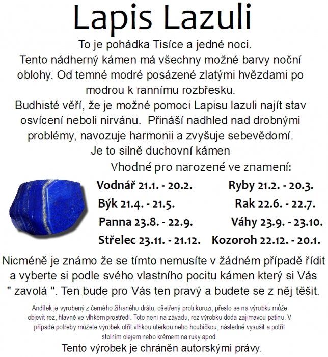 Lapis Lazuli kámen horoskop