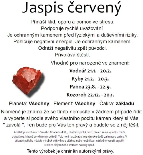 Jaspis červený přináší klid, oporu a pomoc ve stresu