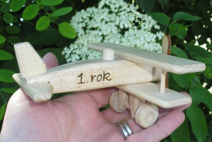 Malé 100 % dřevěné letadlo do 12 znaků