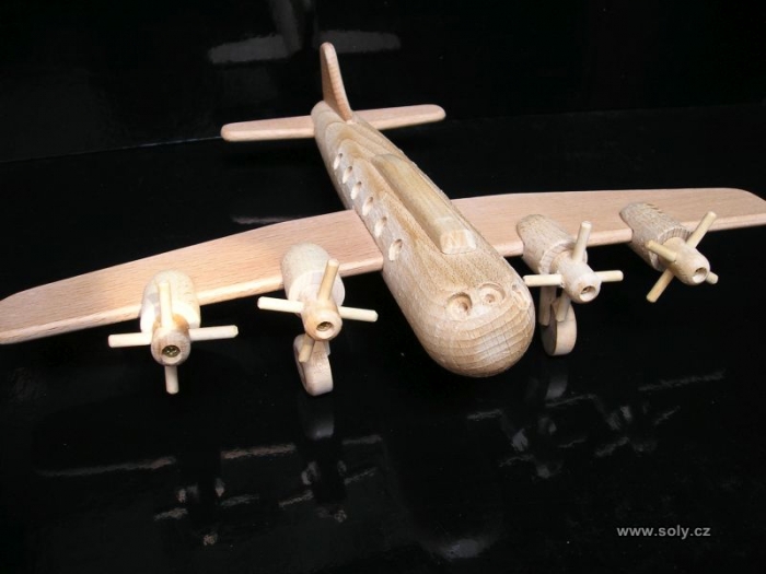 Dřevěné letadlo Boeing, hračka 