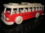 Červený autobus hračka k narozeninám