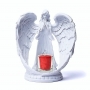 Velký bílý anděl dekorace, soška