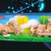 Dřevěné hračky, nákladní automobil + buldozer