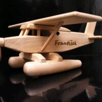 Hydroplán - dřevěné letadlo hračka model