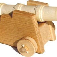 Historické dělo, kanon ze dřeva - dřevěné hračky