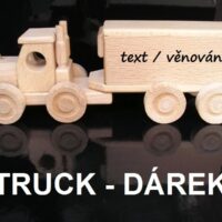 Truck dřevěný dárky pro řidiče náklaďáku, dřevěný kamion