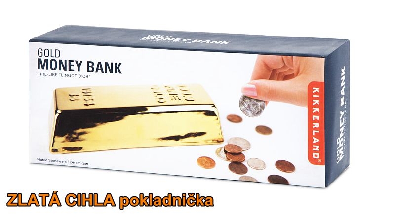 Pokladnička pro děti zlatá cihla