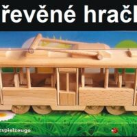 Tramvaj hračka ze dřeva pro děti i řidiče tramvají
