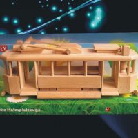 Tramvaje dětská hračka model ze dřeva v dárkovém balení