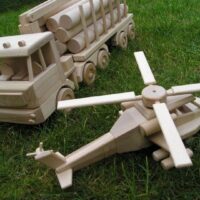 Nákladní automobil lesní tahač těžba dřeva model hračka