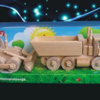 Buldozer a nákladní automobil, vozidlo české hračky