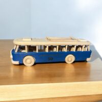 Bus rto dřevěná hračka, dřevěný dárek, červený
