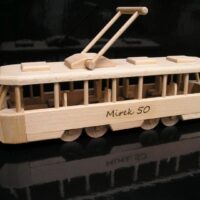 elektrická tramvaj dřevěné dárky a hračky modely pro zaměstnace mhd