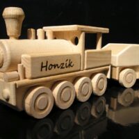 Dřevěný vláček Dřevěné vláčky Lokomotiva s uhlákem