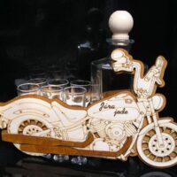 Motorka Chooper Dárek pro motorkáře sklo motodárky