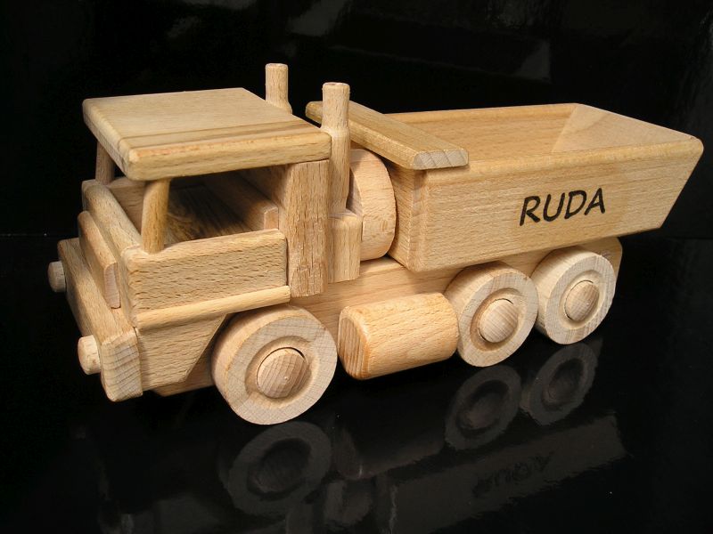 dřevěné hračky Kontejnerové nákladní vozidlo model