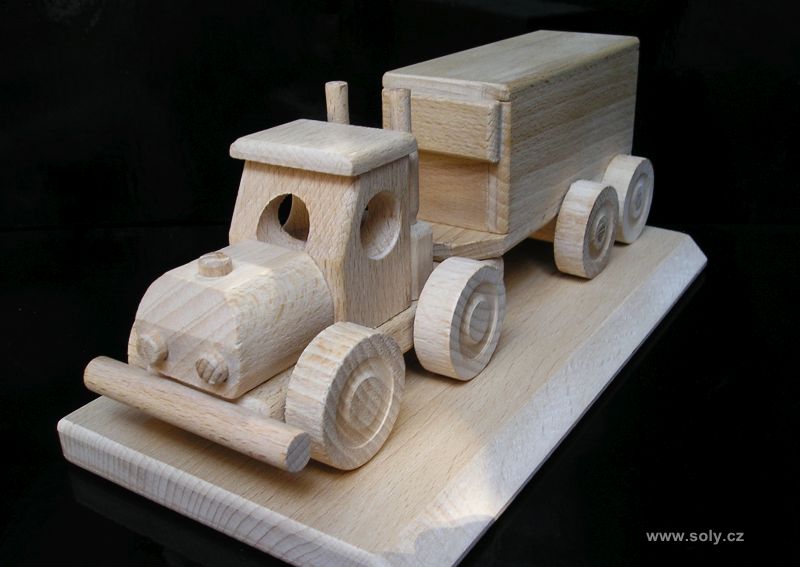 Truck dřevěný dárky pro řidiče náklaďáku, dřevěný kamion