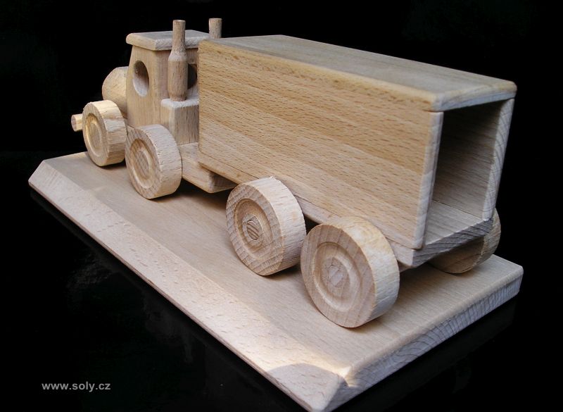 Truck dřevěný dárky pro řidiče náklaďáku, dřevěný kamion